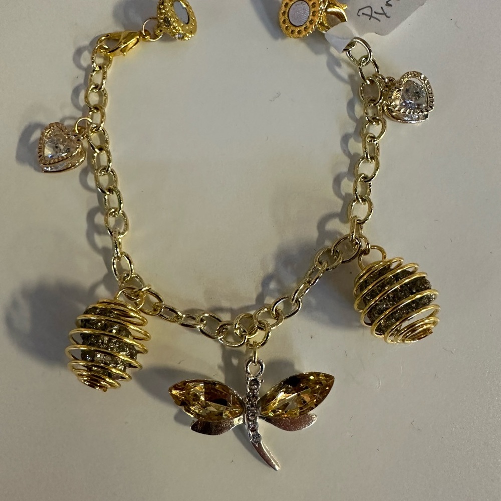 Hand made bracelet with pyrite stone